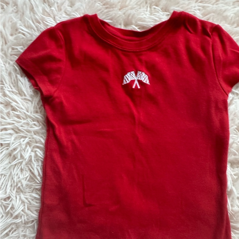 Art Class Red Short Sleeve Tee Vibrant Cotton Blend
